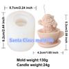 3D Santa Claus Snowman Candle Silicone Mold DIY Cake Making Tool Christmas Decor Gift Scented Candle Plaster Resin Mould
