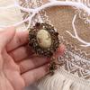 For Jewellery Gift Antique Flower Princess Women Pendant Victorian Stone Cameo Brooch Pin Brooch