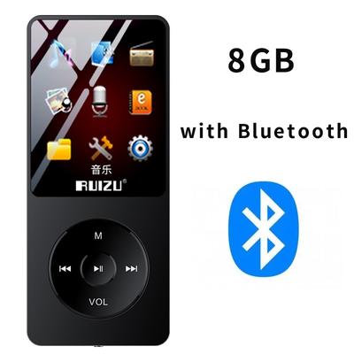 RUIZU X02 MP3 музыкальный плеер портативный спортивный Walkman с поддержкой 1,8 дюйма FM-радио электронная книга часы-рекордер mp3-плеер Bluetooth