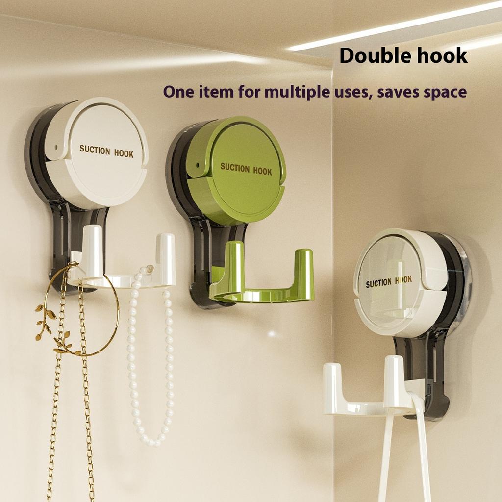 Крючок на присоске Сильный вакуум Без сверления Самоклеящийся крючок Вешалка для полотенец Кухня Ванная туалетная комната Стена Без следов Съемный