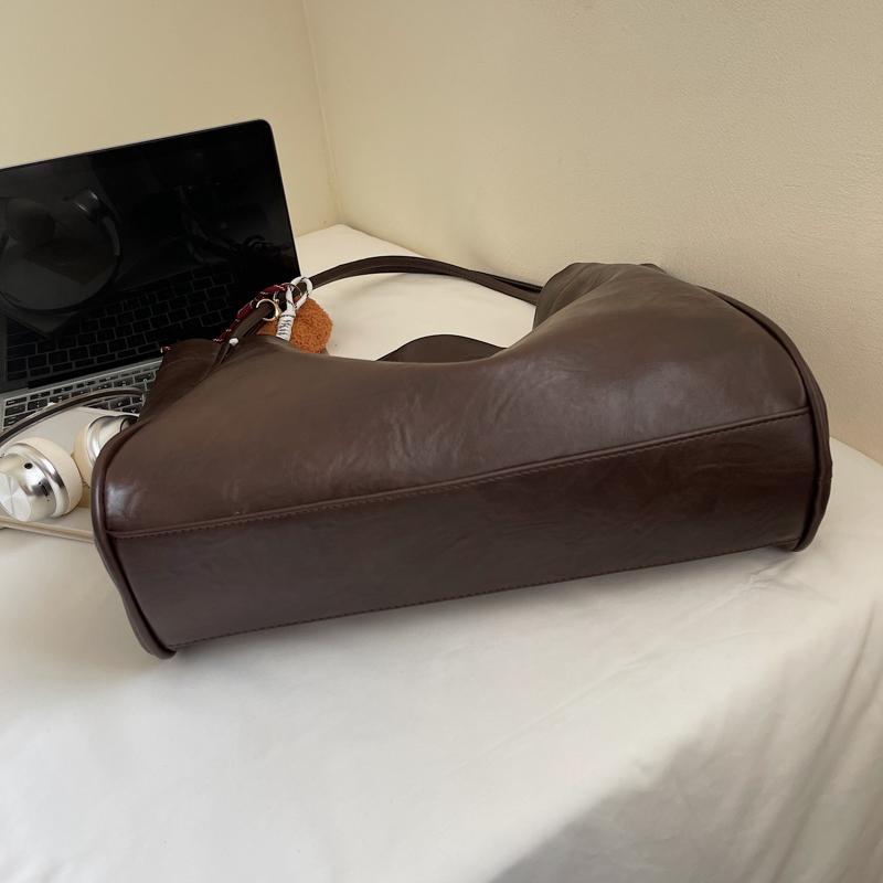 Портативная сумка-тоут Женская ретро-сумка Сумка через плечо для поездок на работу Сумка подмышку из мягкой кожи