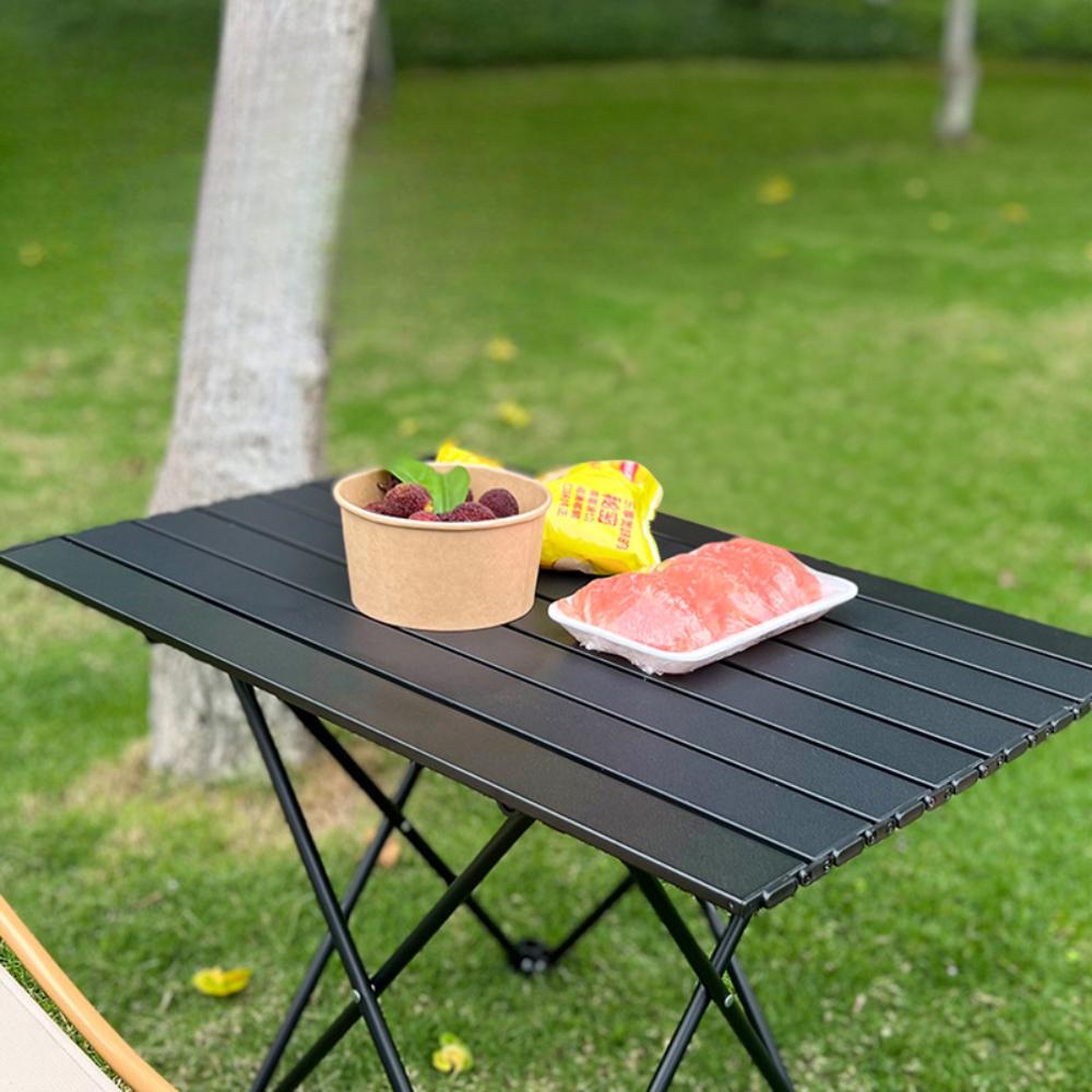 Складной стол для кемпинга на открытом воздухе, портативный стол для пикника и барбекю, сверхлегкий складной стол для кемпинга с яичными роллами, металлические столы для походов и рыбалки