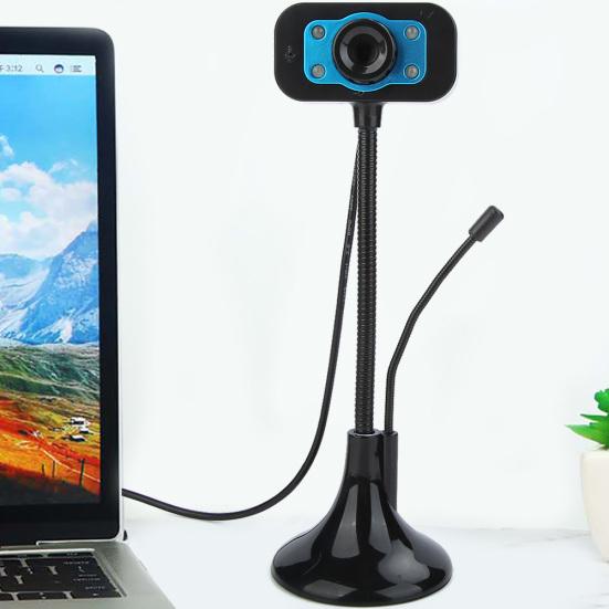 HD Webcam USB Video Recording Camera Night Vision with Mic for Laptop Desktop