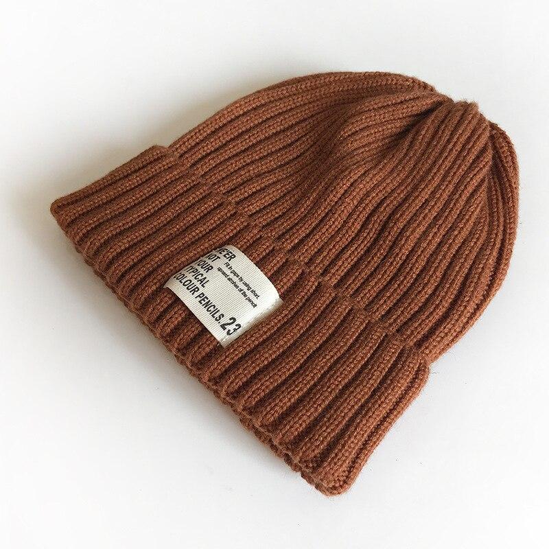 Fashion Candy Color Kids Hats Warm Knit Bonnet Caps Children Girls Boys Hats Baby's Cute Wool Hat