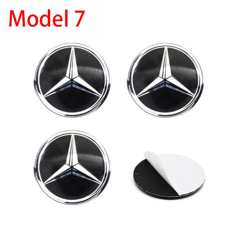 BNXP8 4Pc For Mercedes Benz C180 C200 C260 W124 W126 W140 W168 W176 56mm 60mm 65mm Car Wheel Hub Cap Center Sticker Emblem Badge Decal