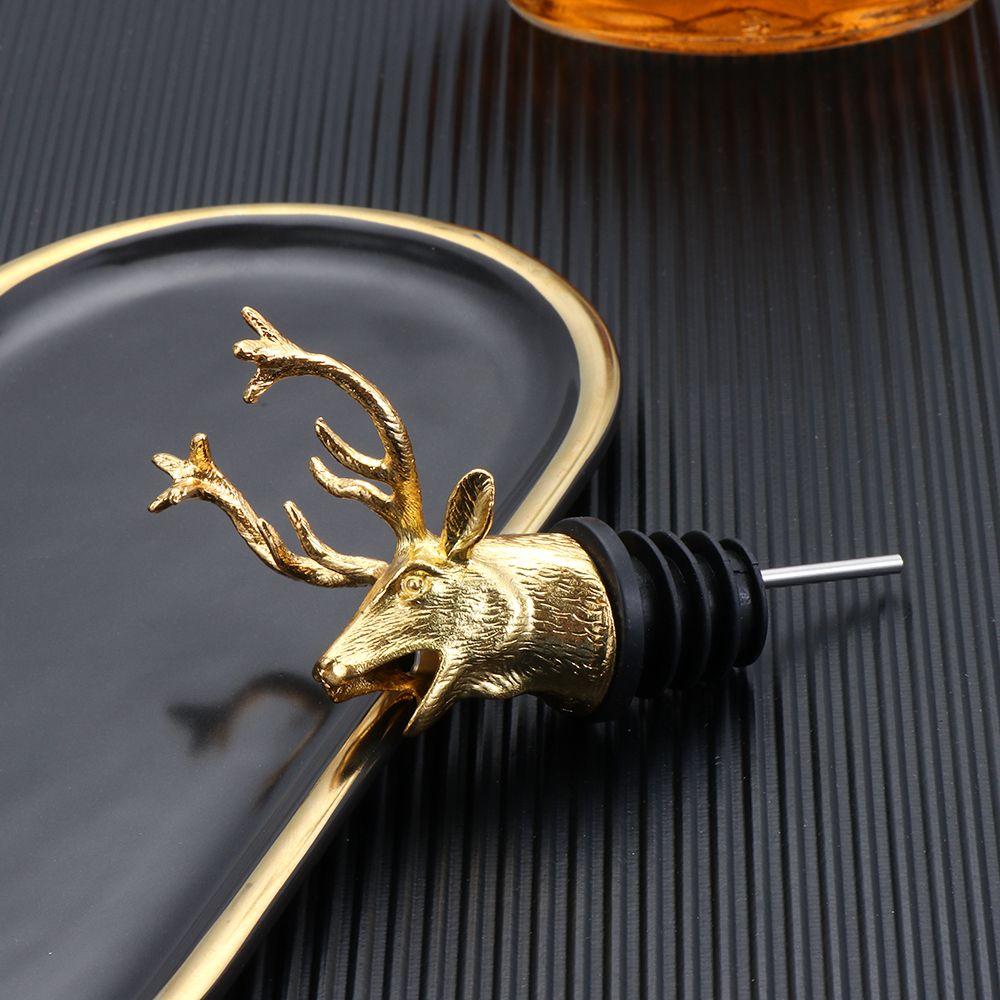 Gadgets Kitchen Accessories Unique Stag Deer Head Bottle Stoppers Wine Aerators Wine Pourer