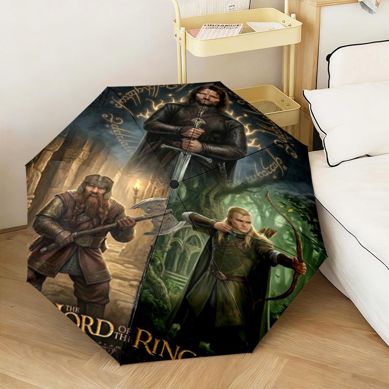 Автоматический зонт «Властелин Колец» - Подходящий дорожный портативный зонт Уличный зонт для защиты от солнца Подарок Ежедневные принадлежности