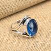 925 Sterling Silver Tanzanite Gemstone Handmade Lovely Ring Jewelry Gift For Her