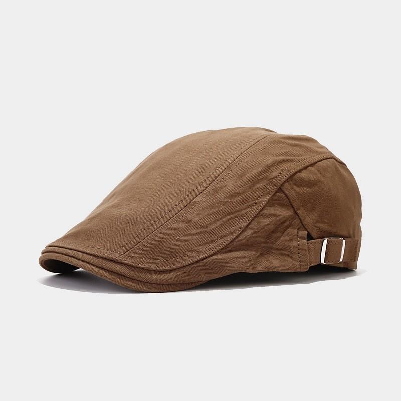 Classic British Style Cotton Newsboy Cap With Sun Protection For Men And Women