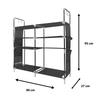 Nyana Home Modular Shoe Rack for Up To 21 Pairs 95x90x27cm, 4 Side Pockets 4 Heights