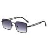 Vintage Gradient Lenses Metal Sunglasses Ins Style Street Style Square Shades UV Protection Eyewear for Men and Women