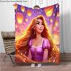 Cartoon Rapunzel Flannel Blanket Children Warm Soft Blanket for Sofa Bed Cover Blanket Suitable for Birthday Souvenir Gifts