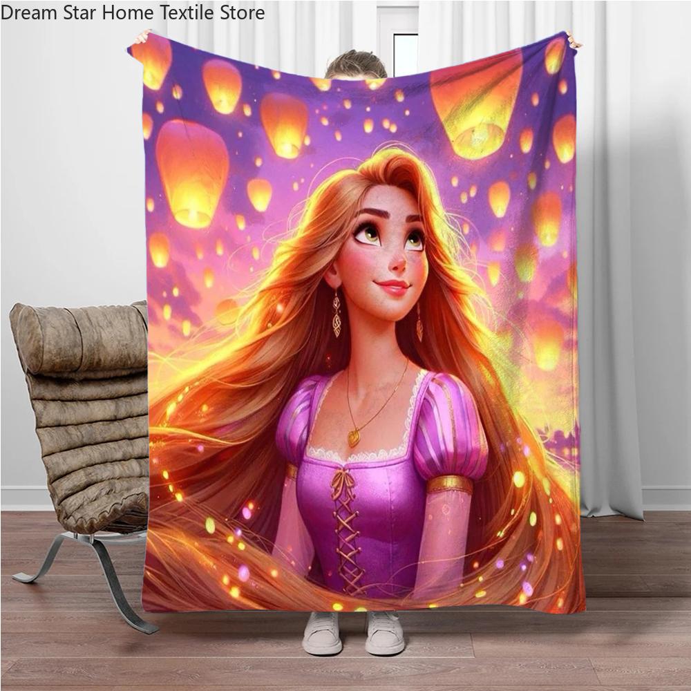 Cartoon Rapunzel Flannel Blanket Children Warm Soft Blanket for Sofa Bed Cover Blanket Suitable for Birthday Souvenir Gifts