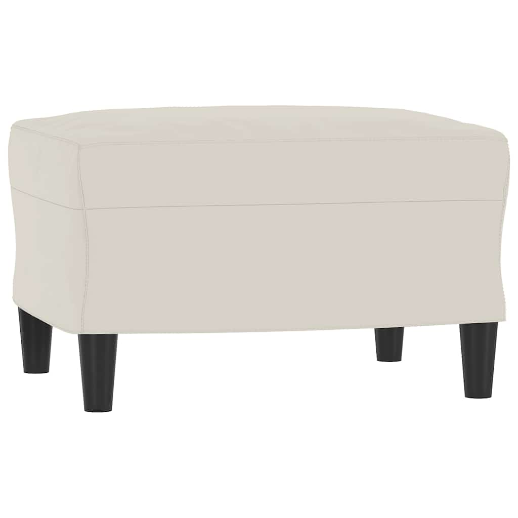 Footstool Cream 60x50x41 cm Velvet