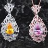 Великолепное ожерелье из кружева Morgan Stone Cherry Blossom Pink Oval Jewelry, подходящее для женского свадебного банкета, ювелирные изделия высокого класса