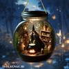 2D Flat Halloween Witch Hanging Ornaments with Rope - 2D Acrylic Sunshine Catch Ornaments,Witch Hats and Boilers Halloween Home and Garden Decorations