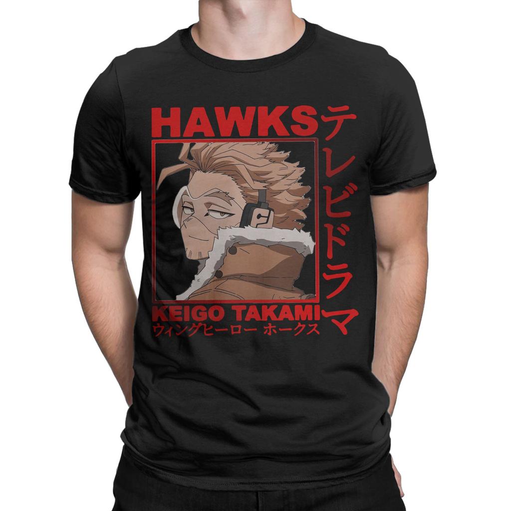 Винтажные мужские футболки Takami Keigo My Hero Academia с круглым вырезом, хлопковые, с коротким рукавом, идея для подарка, одежда