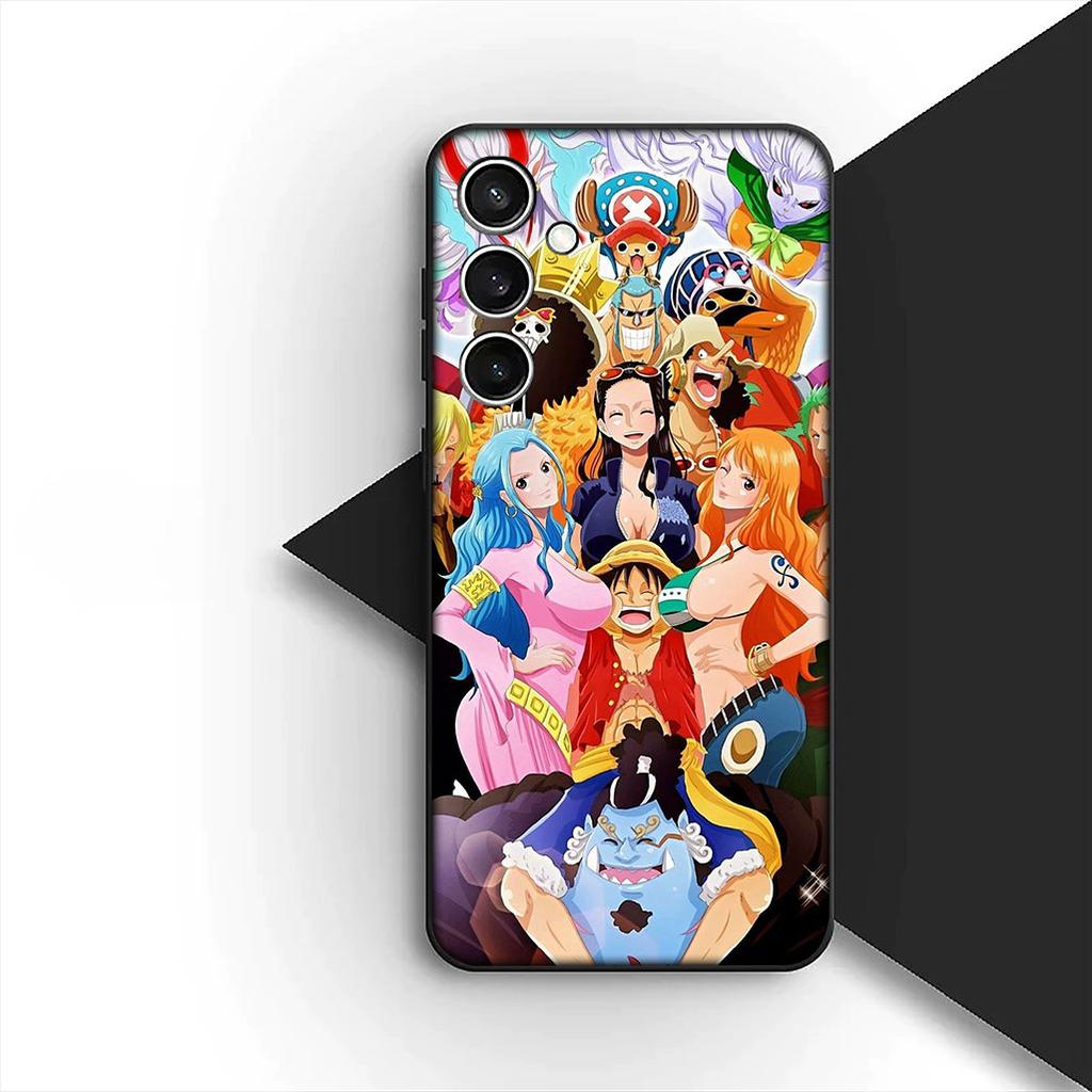 for Samsung Galaxy S10 S8 S9 Plus A33 A34 A31 70 A71 A72 Note 20 9 8 S10E Phone Case One Pieces Luffy Roronoa Zoro Jinbe Sanji