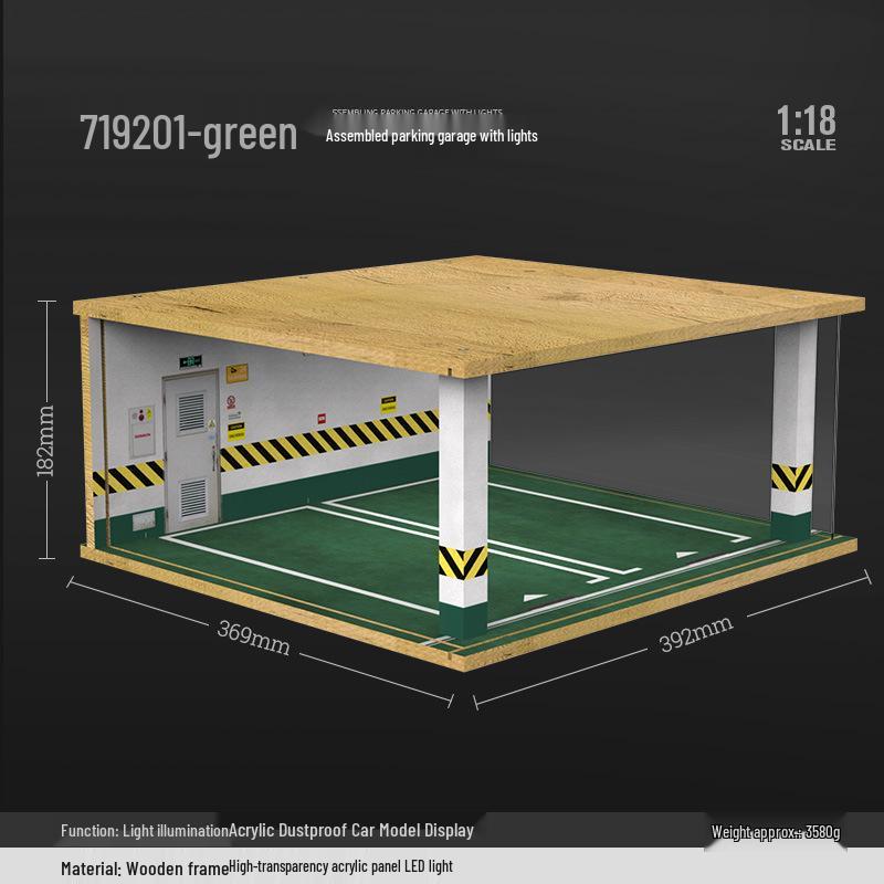 1:Масштаб 18 3D Дисплей парковки и коробка для хранения игрушечных машинок