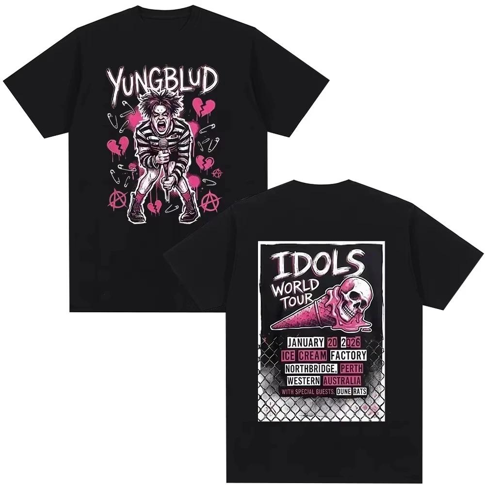 2026 Yungblud IDOLS World Tour TShirt Mens Fashion Short Sleeve Comfortable 100 Cotton Casual Spring Summer Women Men Tshirt