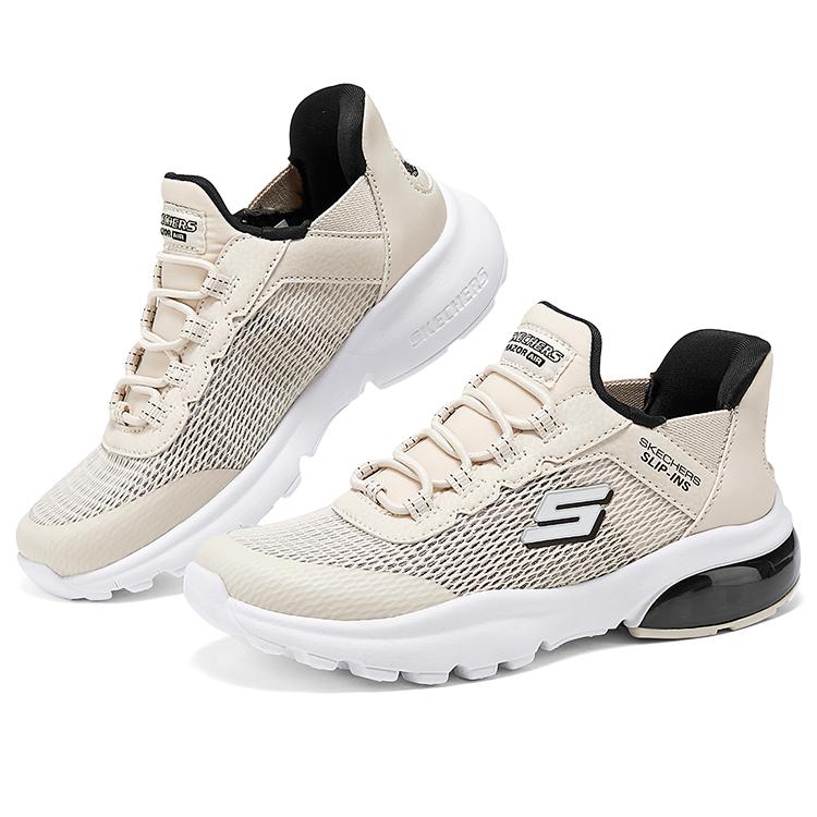 Skechers Детские Кроссовки с Воздушным Охлаждением Классический Стиль Универсальные Простые Нескользящие Прочные Легкие Амортизирующие Низкие Беговые Кроссовки Мужские кеды 403834L-NAT