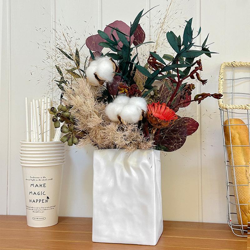 Ракушка Пластиковая Ваза Домашний Декор Складная Гидропонная Ваза для Цветочной Композиции Имитация Керамики Ландшафтное Искусство Цветочный Горшок Украшение