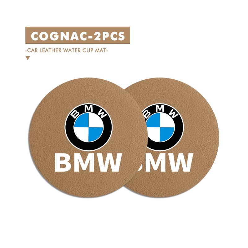 2PCS Suede Car Coaster Water Cup Slot Non-Slip Pad For BMW Performance X1 X3 X5 E39 E46 E90 F20 E60 F30 M3 M5