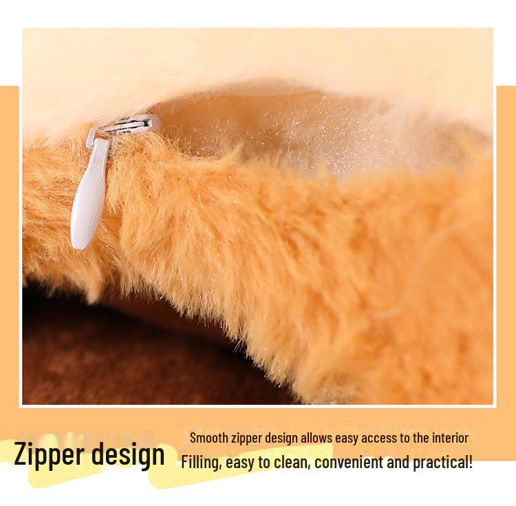 Creative Toast Hand Warmer Cushion – Cute, Skin-Friendly, Soft, and Cozy Pillow with Hand Inserts