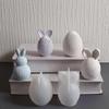 3D Bunny Egg Easter Silicone Mold,DIY Rabbit Candle Molds,Resin Casting Mould for Candle Making Polymer Clay Craft Plaster,Aromatherapy Crafts Moulds