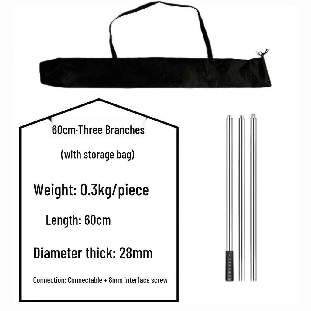 Утолщенная антискользящая нержавеющая телескопическая ручка для сачка для ловли крупной рыбы