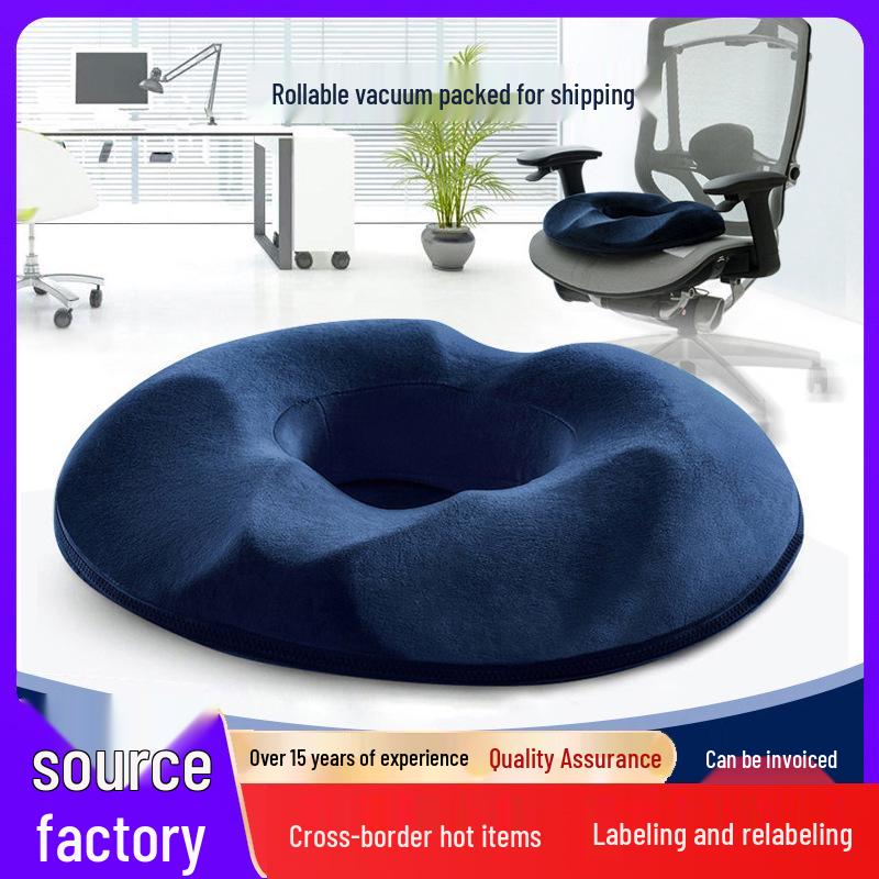 Memory Foam Breathable Cushion for Office Chair and Car - Relieves Long Sitting Discomfort
