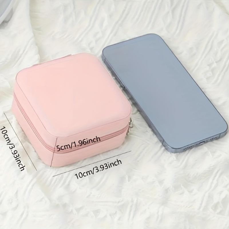 1 шт. Современная шкатулка для украшений из искусственной кожи, прямоугольная, с крючками для ожерелий, многофункциональный дорожный органайзер для ожерелий, сережек и колец, застежка-кнопка