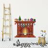Wall Stickers Christmas Fireplace Living Room Bedroom Window Glass