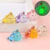 Creative Resin Luminous Crown Chicken Dolls Car Keychain Bookbag Pendant Accessories Chicken Toy Gifts