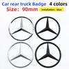 90mm ABS Tail Star Emblems Rear Trunk Star Logo Stickers Badges for Mercedes Benz Maybach W204 W205 W211 W21 C260 E300 W205 W212