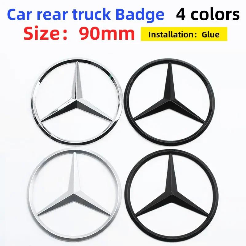 90mm ABS Tail Star Emblems Rear Trunk Star Logo Stickers Badges for Mercedes Benz Maybach W204 W205 W211 W21 C260 E300 W205 W212