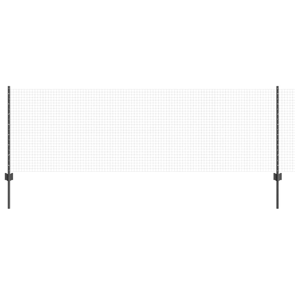 Welded Wire Fence with Posts 10 x 0.8 m (W x H)