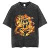 Fashion Dragon Ball Retro Streetwear Tshirt Vintage Tshirt Washed Anime Cotton Parentchild Casual Soft High Quality Tee