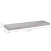 VidaXL Floating Wall Shelves 4 Pcs Concrete Grey 80x23.5x3.8 Cm MDF