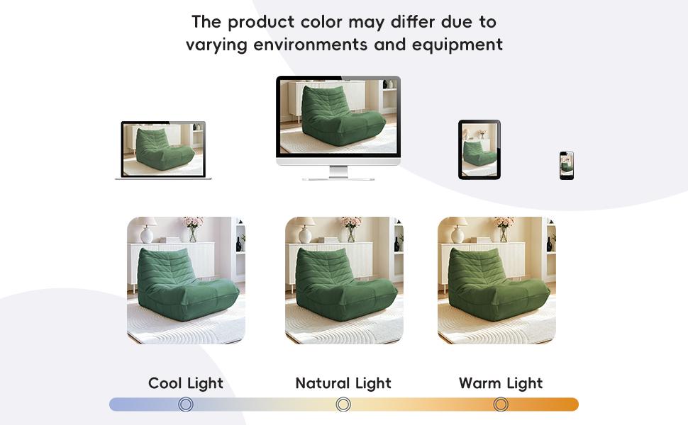 Cozy Floor Sofa Chair, Comfortable Lazy Sofa with High-Quality Sponge Filling, Ideal for Reading & Relaxing
