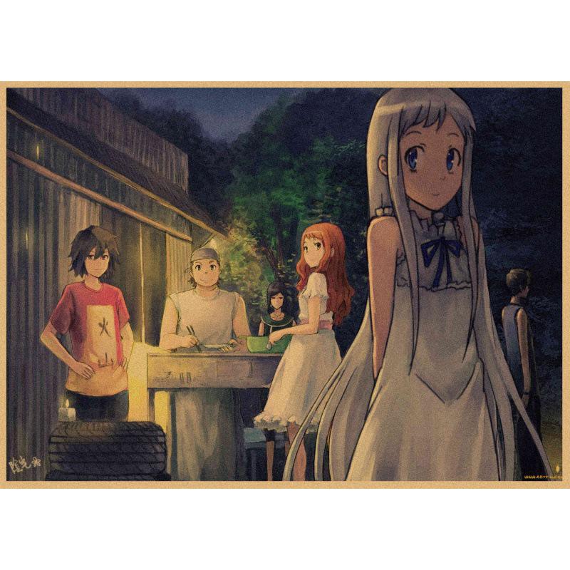 Flower Seen That Day Anime Kraft Paper Poster - Wall Decor