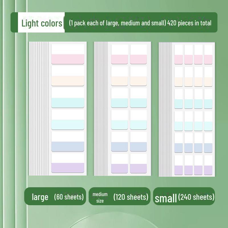 Пользовательские наклейки Morandi Index Label Sticky Notes – флуоресцентные закладки для студентов