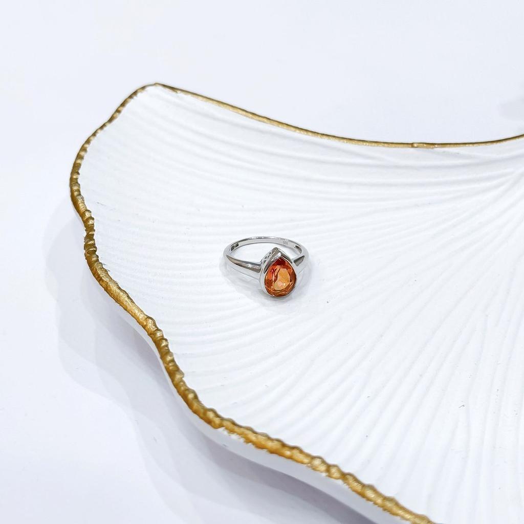 Серебряное кольцо с Натуральным золотим кварцем 1.787ct, вес изделия 2,99 гр (2165743)