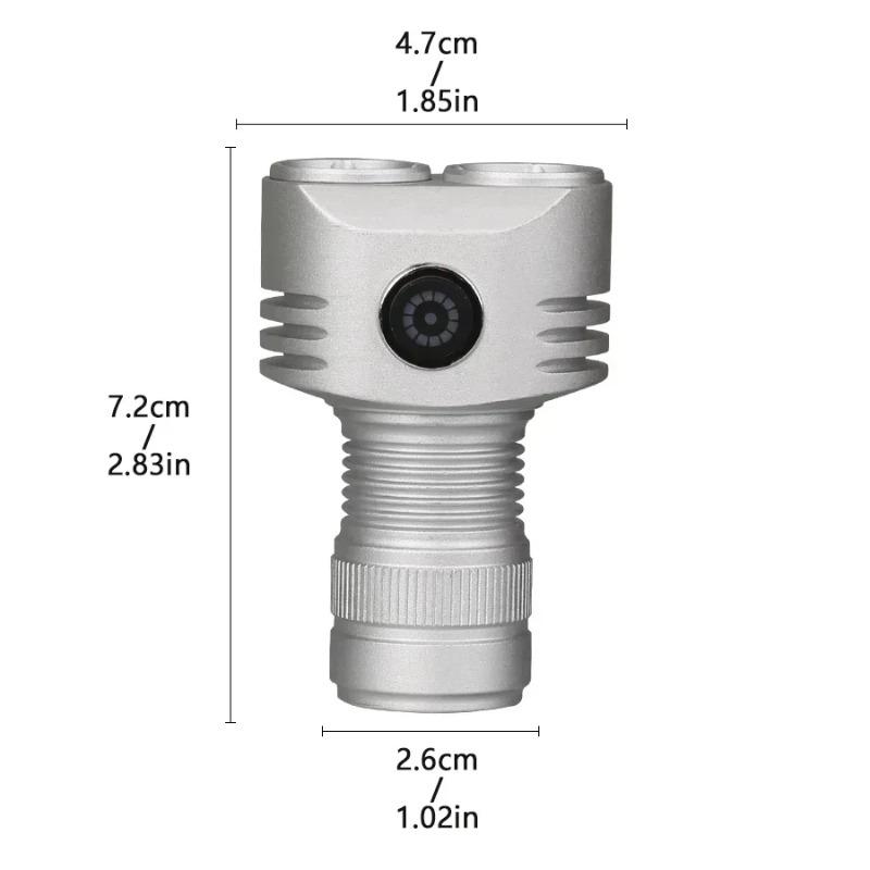 Мини-фонарик TYPE-C Перезаряжаемый Портативный Встроенный аккумулятор Маленький фонарь с 4 режимами освещения Кемпинг Аварийные фонарики