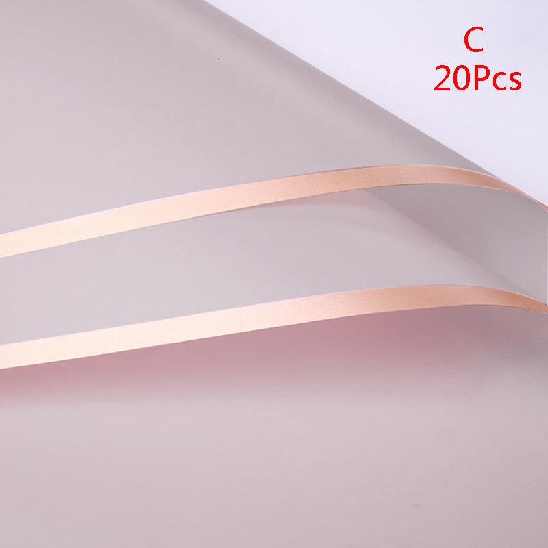 Водонепроницаемая крафт-бумага с золотым краем, оберточная бумага для букета цветов, упаковка флориста