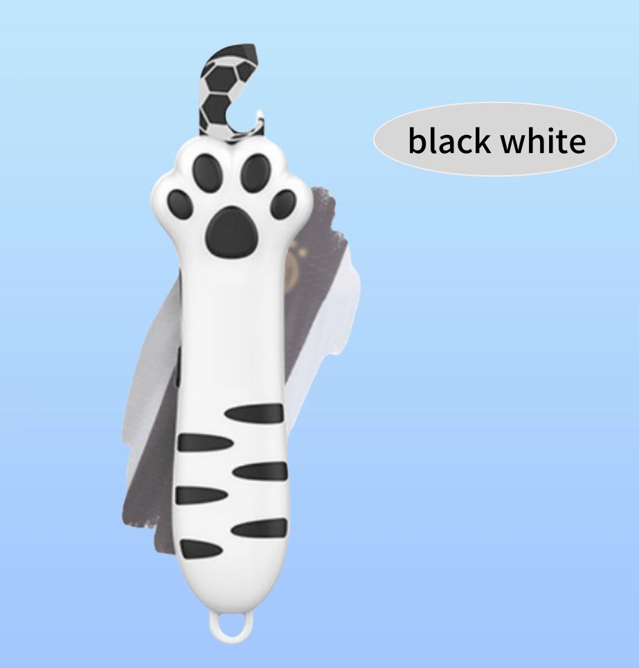 1pc Cat Paw Design Multifunctional Can, Bottle, Box Cutter Knife , Heavy Duty with Handle , Lock, Automatic Opening Mechanism