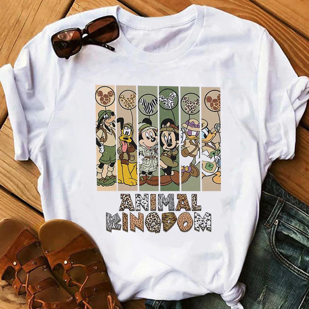 Fashion Cartoon Tees Mickey Mouse T Shirt Summer Family Clothing T-shirts Streetwear Y2k Blouses Unisex