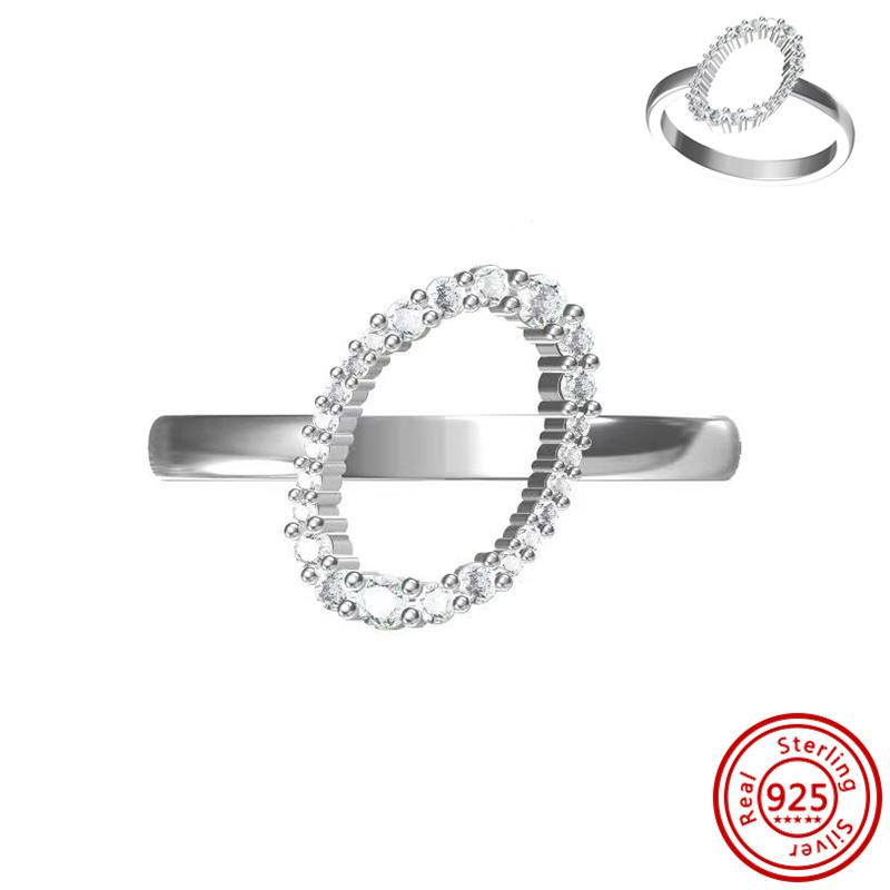 Красное Сердце Кольцо на Палец Сияющие Циркониевые Кольца Сверкающий Циркон Для Женщин 925 Стерлинговая медь Свадьба Помолвка Вечеринка Роскошные Подарки