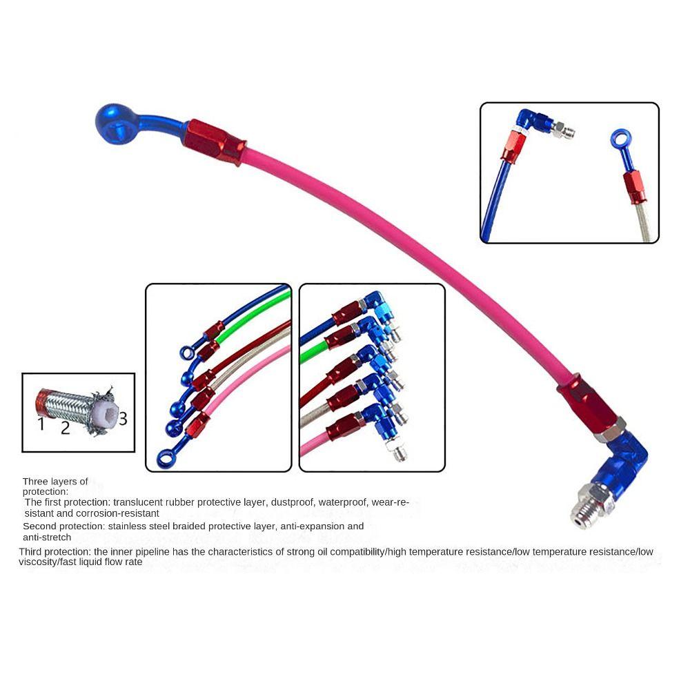 Retrofitting Motorcycle Tubing 90° Brake Oil Line Useful Motorcycle Hydraulic Tube Universal