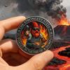 Gnome Forging Steel Coin Dumpster Flame Challenge Coin Alloy Collectible Funny Gnome Coin Gift for Coin Collectors